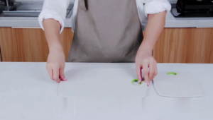 Jearry Chopping Board Wheat Straw PP Antibacterial Plastic Cutting Board 2Pcs Set Non Slip Kitchen Tool