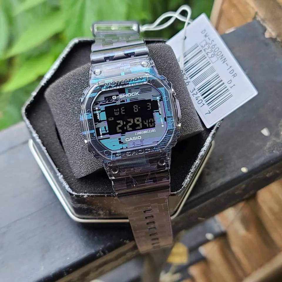 OFFICIAL WARRANTY) Casio G-Shock DW-5600NN-1 Digital Glitch Series