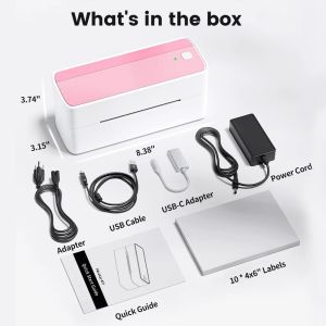 Phomemo 241BT USB/Bluetooth Thermal Printer For WaybillBarcodeA6 Shipping LableDIY StickerCompatible With Smartphone And PC