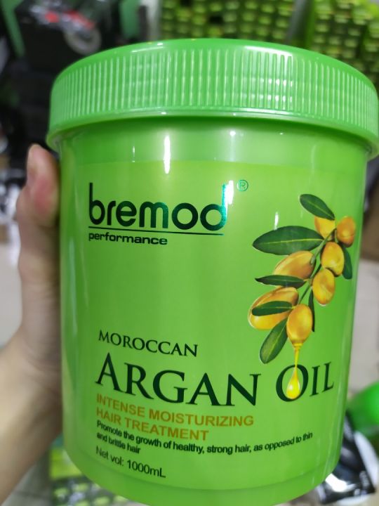 Bremod Moroccan Argan Oil Hair Treatment 1000ml Soften Repair Frizzy Dry Damaged Smooth Care