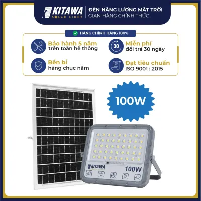 Đèn Pha Chống Chói Năng Lượng Mặt Trời KITAWA 100W 200W 300W 400W Chiếu Sáng Mạnh Mẽ Chống Nước