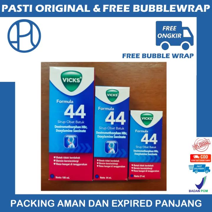 Vic Formula VICKS FORMULA 44 UKURAN 27ML UNTUK BATUK KERING FLU BERSIN ALERGI ...