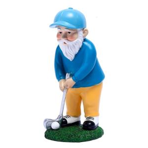Golfing Garden Statue Hand-painted Garden Gnomes for Lawn Ornaments Indoor Outdoor Decoration Funny Gnomes Figurine Gift