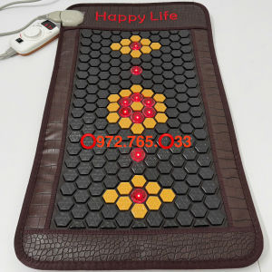 Thảm đá nóng laser Hàn Quốc HAPPY LIFE 80X45CM giảm đau lưng cột sống thoát vị đĩa đệm đắp bụng giảm kg