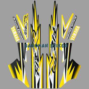 Striping Stiker Polet Yamaha F1ZR fizr fiz r f1 zr special edition new stiker list body hitam kuning