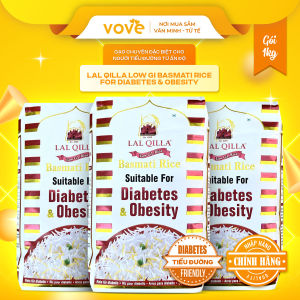 Gạo tiểu đường Ấn Độ Lal Qilla Low GI Basmati Rice for Diabetes & Obesity 1kg