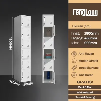 FENG LONG LEMARI LOKER BESI LOKER KARYAWAN LOKER KABINET LOKER BESI 12 PINTU LOKER SEKOLAH