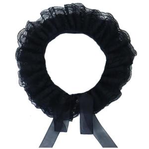 Renaissances Elizabethan Double Layer Ruffled Lace False Collar Vintage Neck Ruff Ties Up Detachable Chokers Shawl Wrap