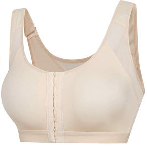 WATERMELON Non Padded Wireless Full Cup Bras Front Closure Post Surgery Shockproof Back Support Comfort Bra NY125