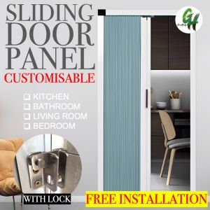 ⭐SG GREATHELP⭐ Customise Toilet Door Bedroom Door Sliding Door NO DRILLING Door Replacement Panel Partition Separator