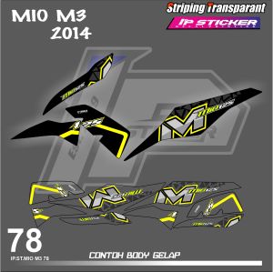 MIO M3 / 125(COD) STIKER STRIPING MOTOR YAMAHA MIO M3 / 125 STIKER LIST STIKER MOTOR DESAIN RACING HOLOGRAM DAN TRANSPARAN BISA COD IP.KODE 78