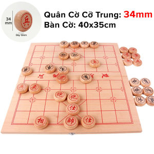 Bộ Cờ Tướng Gỗ Sồi Có Bàn Cờ Tướng 40x35cm Bàn Cờ Tướng Là Hộp Đựng Cờ Tướng Tiện Lợi Chính Hãng Amalife