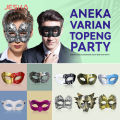 Topeng wajah mata wanita pria dewasa pesta party tahun baru ulang tahun motif karakter wolf aesthetic estetik lucu warna polos. 