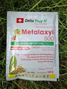 [TRUNG THIEN THINH] Metalaxyl 500 bột trắng trừ nấm bệnh Phytophthora phấn trắng sương mai loét mặt cạo gói 100 gram