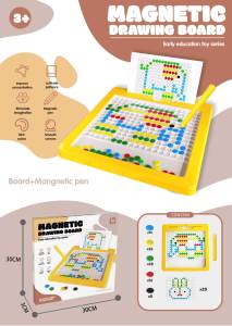 Kids Toys Magnetic Drawing Board Educational Toy for Boys Girls 3 4 5 6 Years Old Large Doodle Board with Magnetic Pen and Learning Cards Parent-child Interactive Games