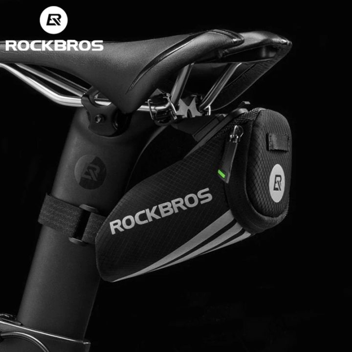 ROCKBROS Reflective Bike Saddle Bag – Small Rear Seat Pouch With 1L Capacity, Black 2 thumbnail image