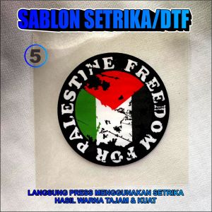 Sablon Setrika DTF Bendera Palestina Stiker Sablon Baju Setrika 02