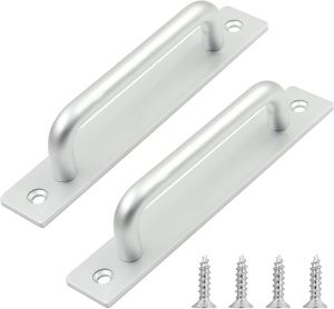 1 Pair Aluminum Alloy Door Handles With Screws For Doors Windows Cabinets Sliding Barn Closet Sheds Fence