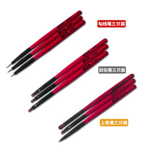 3IN1 Hook Fine Detail Brush Paint Brush Model Aging Pen Model Coloring Painting Tools for Gundam Gunpla Mecha GK Miniature Scale Model Making Tool