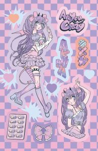 44 Sheets Domi Korean-style Character Sticker Book Inner Pages DIY Phone Case Journals Decoration