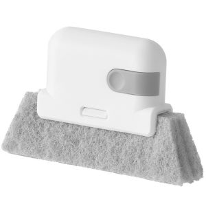 Glass window and door cleaning brush with 2in1 groove brush