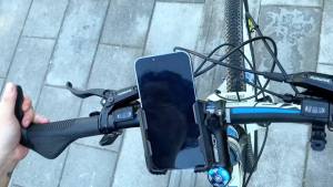 Bike Phone Mount for Electric Mountain Scooter and Dirt Bikes -360 ° rotatable Bike Phone Holder- Bike Phone Holder Suitable for Smartphones from 4.0-7.0 inches.