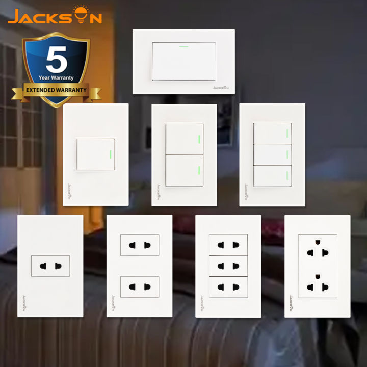 【20 PCS in box Super cheap！】Light switch Home light switch wall 1 2 3 Gang royu outlet wall
