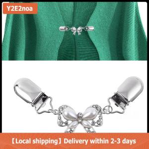 【Local shipping】 Thời trang Bow Cardigan áo len áo Pin khăn choàng Trâm Clip vịt khăn móc
