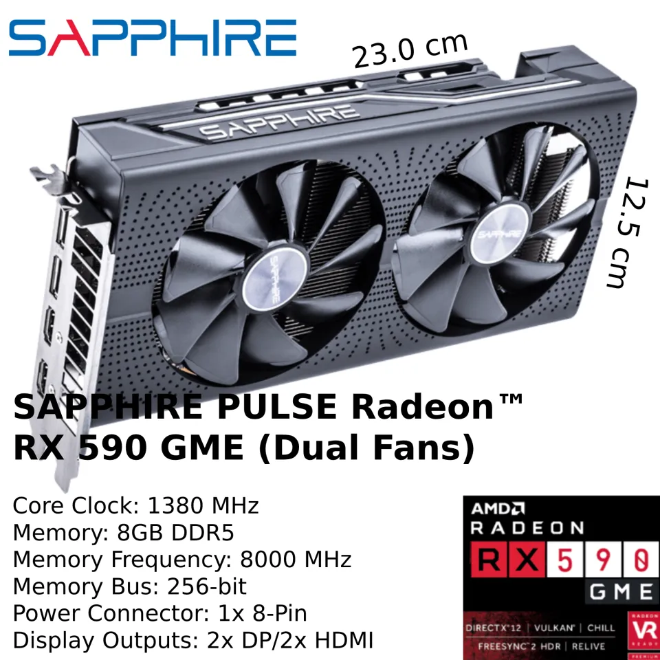 🔥AMD Radeon™ RX 590 GME 8GB GDDR5🔥SAPPHIRE XFX Dual/Triple Fan