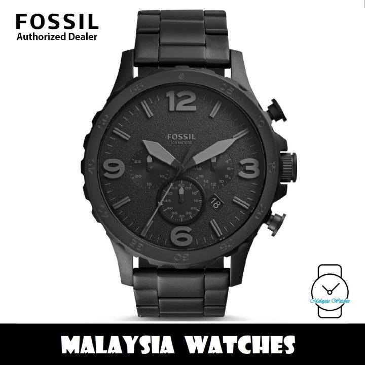 Fossil nate chronograph stainless steel watch hotsell