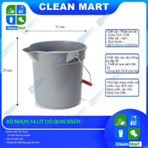 Xô Nhựa 14 Lit Có Quai Xách ( Mẫu Thay Đổi Tùy Theo Lô) - CLEAN MART
