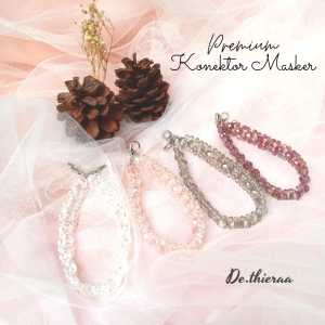 Konektor masker kristal conector masker mutiara pengait masker hijab kekinian konektor hijab masker kristal mutiara tali masker hijab connector masker