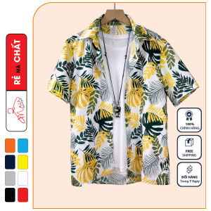 áo sơ mi hoạt tiết đi biển đẹp đi biển chất kate gia đình nhóm công ty mùa hè phong cách dạo phố - Mac boutique