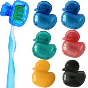 JIYAN2866 Plastic Toothbrush Head Cover Cartoon Duck Toothbrush Coverings Toothbrush Clip Case Travel