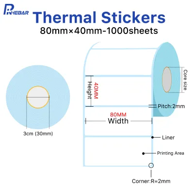 Thermal Sticker Thermal Paper Barcode Label Sticker for Price Product Label Logo [Good Quality]