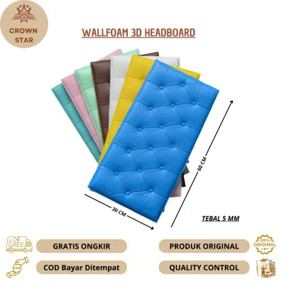WALLPAPER 3D FOAM HEADBOARD BED 5MM WALLFOAM EMPUK / WALLFOAM HEADBOARD TAHAN AIR KEDAP SUARA