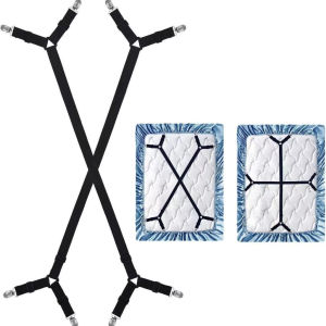 Tali Cadar 4pcs Bed Sheet Straps Adjustable Elastic Clips Penahan Cadar Anti Slip