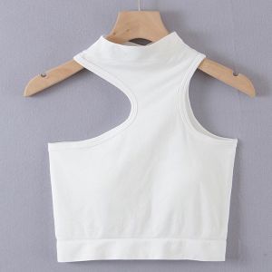 Yooyi Tank Top Crop Wanita Ala Korea Murah Bra Sport Perempuan Tanpa Kawat Necktie Gym Push Up Pakaian Dalam Adem Simple Bahan Elastis Import 014