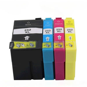Compatible T252XL Ink Cartridges (252-I) Replacement for Epson WorkForce WF-3620 WF-3640 WF-7610 WF-7620 WF-7710 WF-7720 Printers Black/Cyan/Magenta/Yellow 4 Colors 18-Month Shelf Life