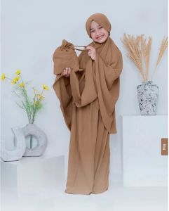 MUKENA ANAK TANGGUNG LESTY POLOS CRINKLE AIRFLOW 3IN1