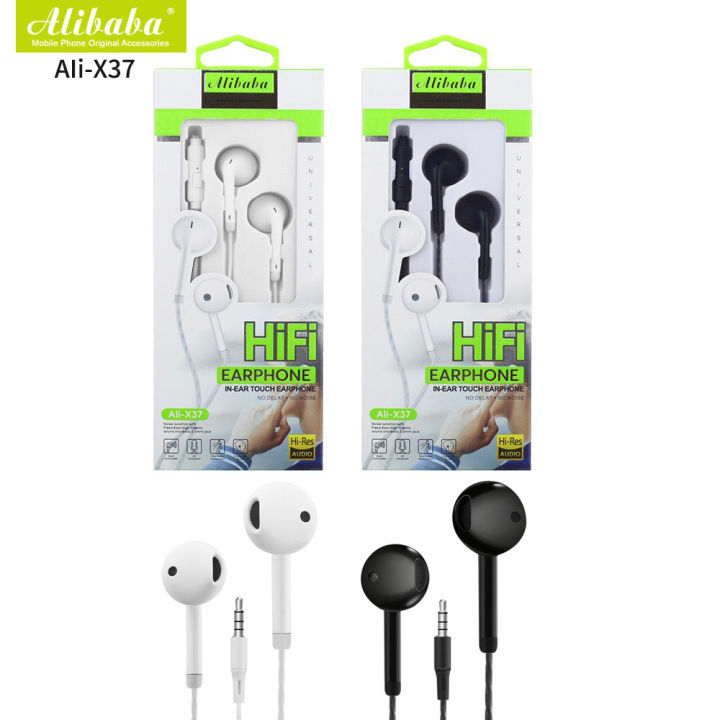 Alibaba Ali-X37 Hi-Fi In-Ear Touch Earphone No Delay No Noise Universal  High Quality Headset Lazada PH