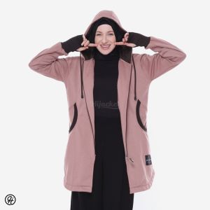 HIJACKET - Jaket Hijaber ELEKTRA Burgundy | Jaket Wanita Panjang | Outerwear For Hijaber