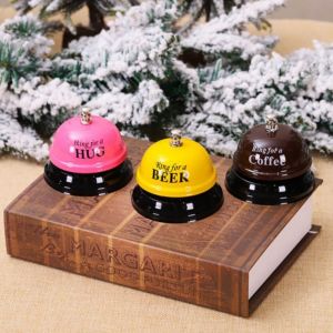 ORIGE HOUSE Ringbell Desk Call Bell Novelty Iron Craft Dinner Reminder Bell Easy Use Cute Metal Service Bell Meal Bell Reminder