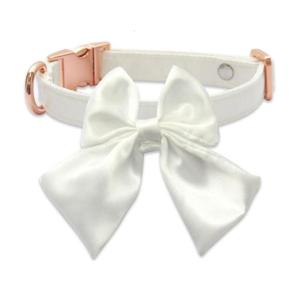 Adjustable Pet Collar Large Bowknot for Training and Walking Multiple Size Color Effective Pet Elegant