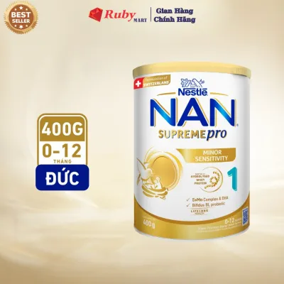 Sữa Bột Nestlé NAN SUPREMEPRO 1 400g Nhập Khẩu Đức Cho Bé 0 - 12 Tháng Có Đạm Whey Thủy Phân 1 Phần 5-HMOs & BIFIDUS BL