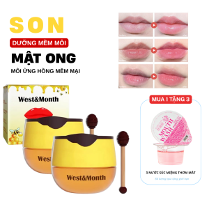 [MUA 1 TẶNG 1] Hũ Mặt Nạ Môi Kiêm Son Dưỡng Ong Vàng Honey Lip Balm Dưỡng Ẩm Môi Chống Nhăn Dưỡng Ẩm Môi Chống Nứt Nẻ Làm Hồng Môi