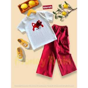 SETELAN BAJU ANAK PEREMPUAN BAHAN KNIT UNTUK USIA 1-10 TAHUN