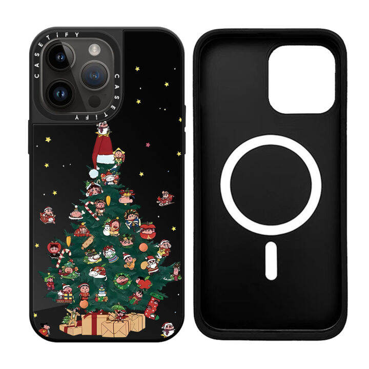 Cute Christmas Tree Crayon Shin-chan CASETiFY iPhone 15 Pro Max Mirror ...