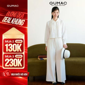 [MUA 2 GIẢM 130K] Quần tây nữ dáng ống suông nút bọc thời trang GUMAC QF11044