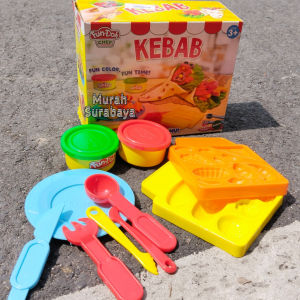 Fun Doh Kebab Mainan Lilin Plastisin Terbaru 28205 | Mainan Kreatifitas Anak Membantu Melatih Perkembangan Anak Belajar Memasak Fundoh Lilin Edisi Makanan Set Lengkap Cetakan Dan Piring Yang Lucu | Mainan Cocok Untuk Kado Anak
